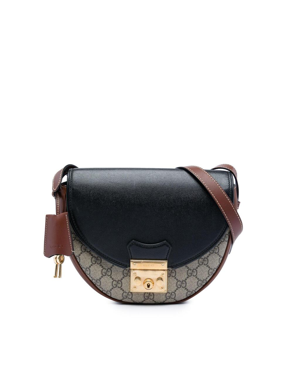 Gucci Padlock Saddle Shoulder Bag Gg #376477G10B